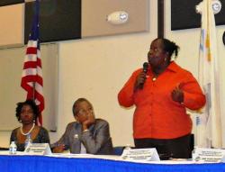 Senate candidate Naomi Joseph at Thursday's candidate forum on St. Croix. Senate candidate Naomi Joseph at Thursday's candidate forum on St. Croix.